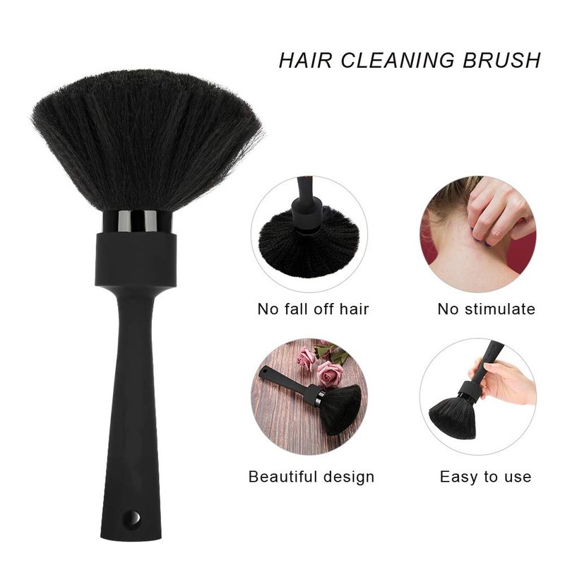Soft Hair Brush Neck Duster - Professional Hair Cleaning & Styling Brush, Ergonomic Design for Face & Neck Cleanup, Lightweight & Durable Hairdressing Tool for Salon and Home Use