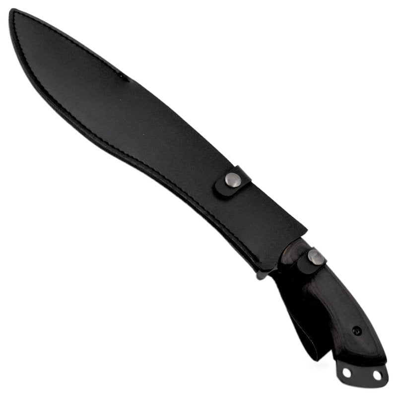 Snake Eye Machete with Heavy Duty Construction-Ergonomic Non-Slip Handle and Belt Sheath for Gardening, Land-Management, Bushcraft, Hunting and Outdoor (Silver & Black)