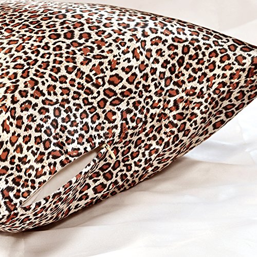 TAOSON Pack of 2 Satin Cushion Covers 20x20 Inch - Black