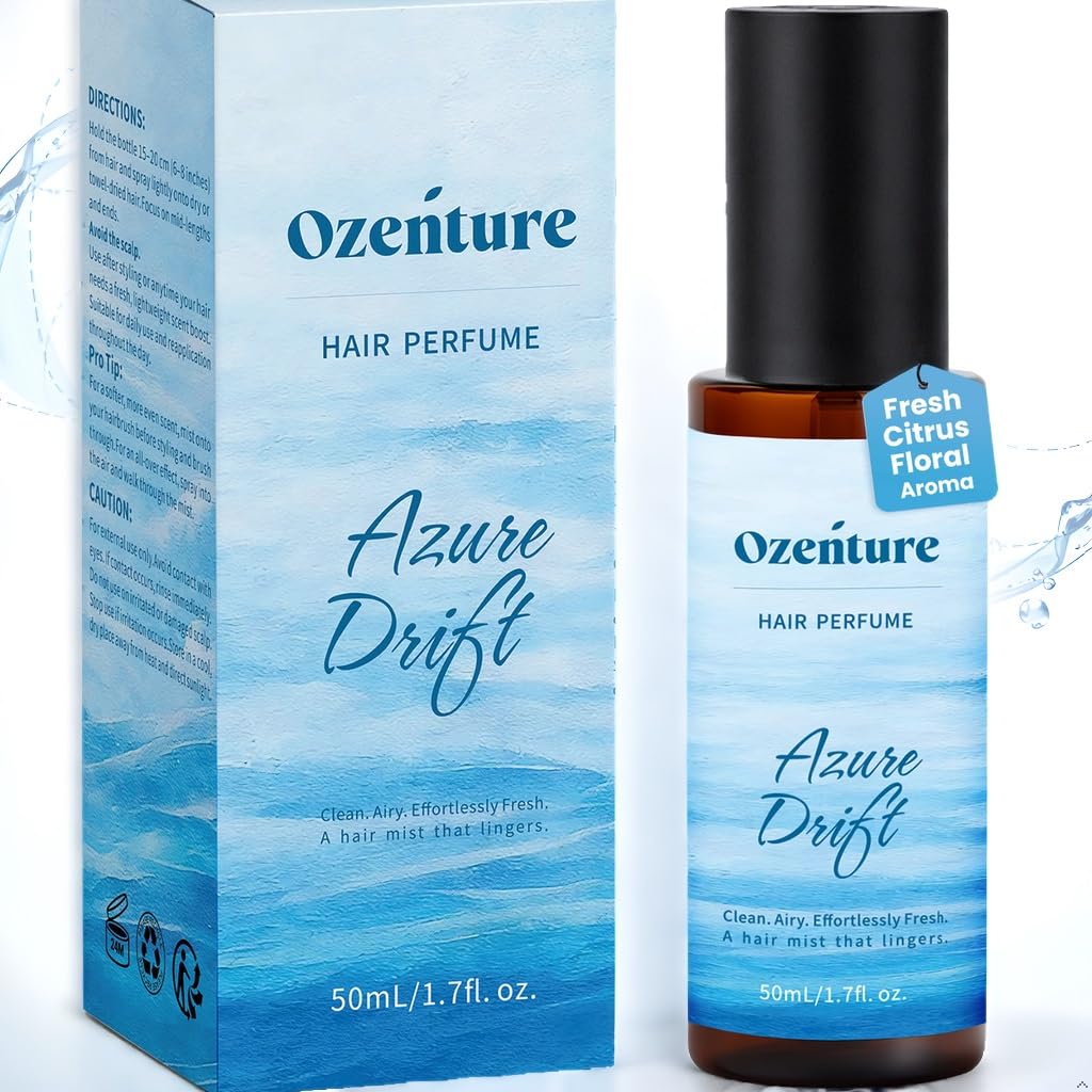 Hair Perfume - Fresh Citrus Floral & Warm Amber Hair Mist | 2 Pack Discovery Set, 1.7 oz Each