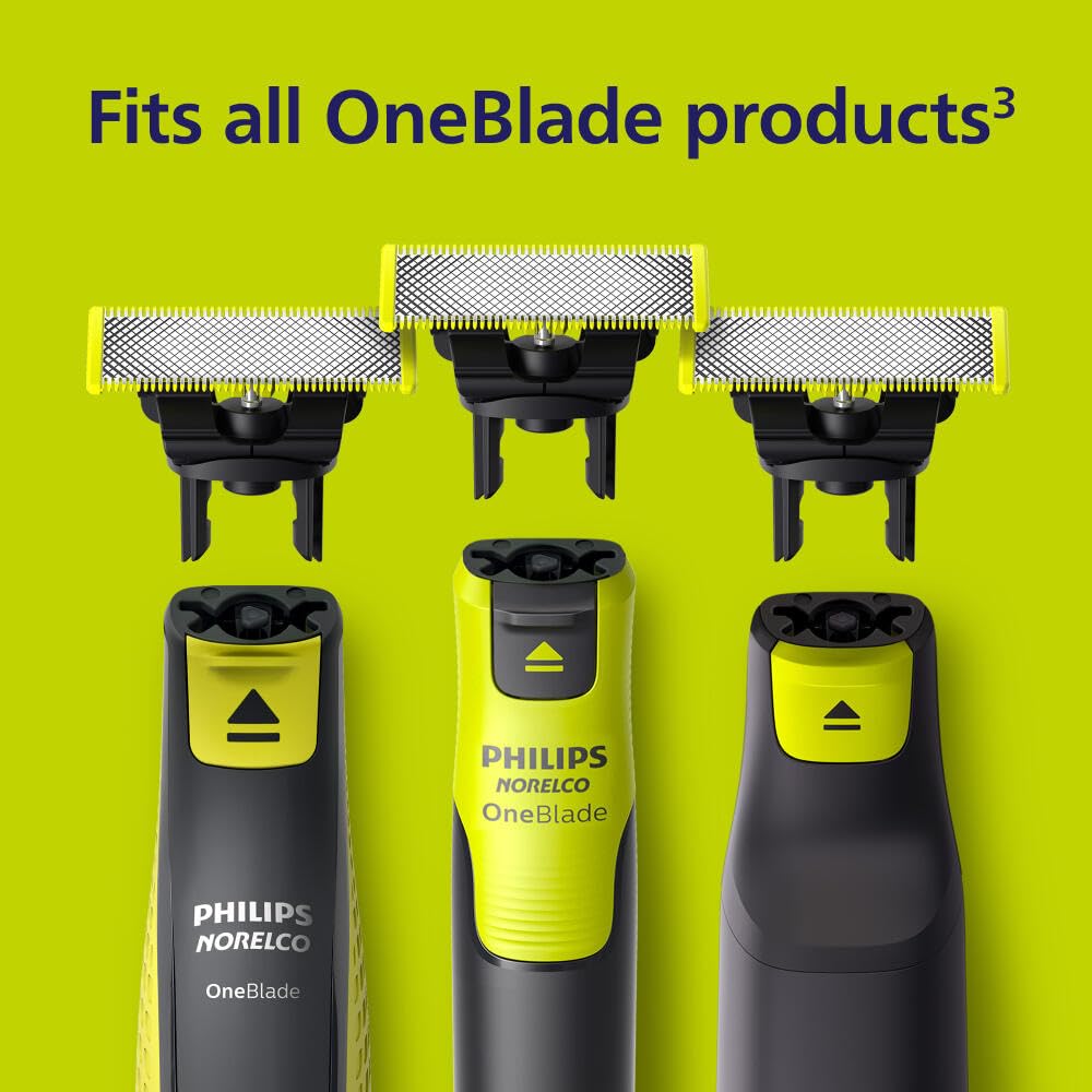 Philips Norelco OneBlade 360 Blade, Genuine Replacement Blade, Face/Body Kit, for OneBlade Electric Shaver and Trimmer, Durable Stainless Steel, Trim, Edge and Shave, QP614/80