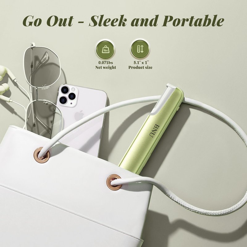 BNU Dermaplane Razor for Women, Face Razor for Women with 10 Replaceable Blades - Face Exfoliation Razor - Body Peach Fuzz Removal - Eyebrow Shaper - Sonic Edge Technology Dermaplaning Tool - Green