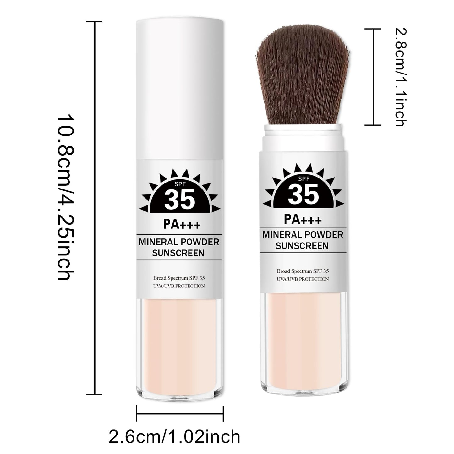 IONSGAKO Mineral Powder Sunscreen SPF35 Setting Powder for Face,Translucent