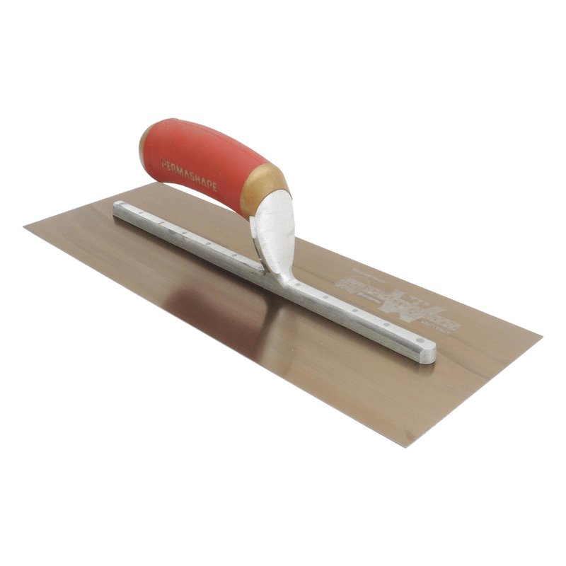 MARSHALLTOWN DuraFlex Finishing Trowel, 14 x 5 Inch, 11 5/8 Inch Mounting, DuraSoft Handle, Made in the USA, Plaster and Drywall Finishing Tools, 4683DFDL