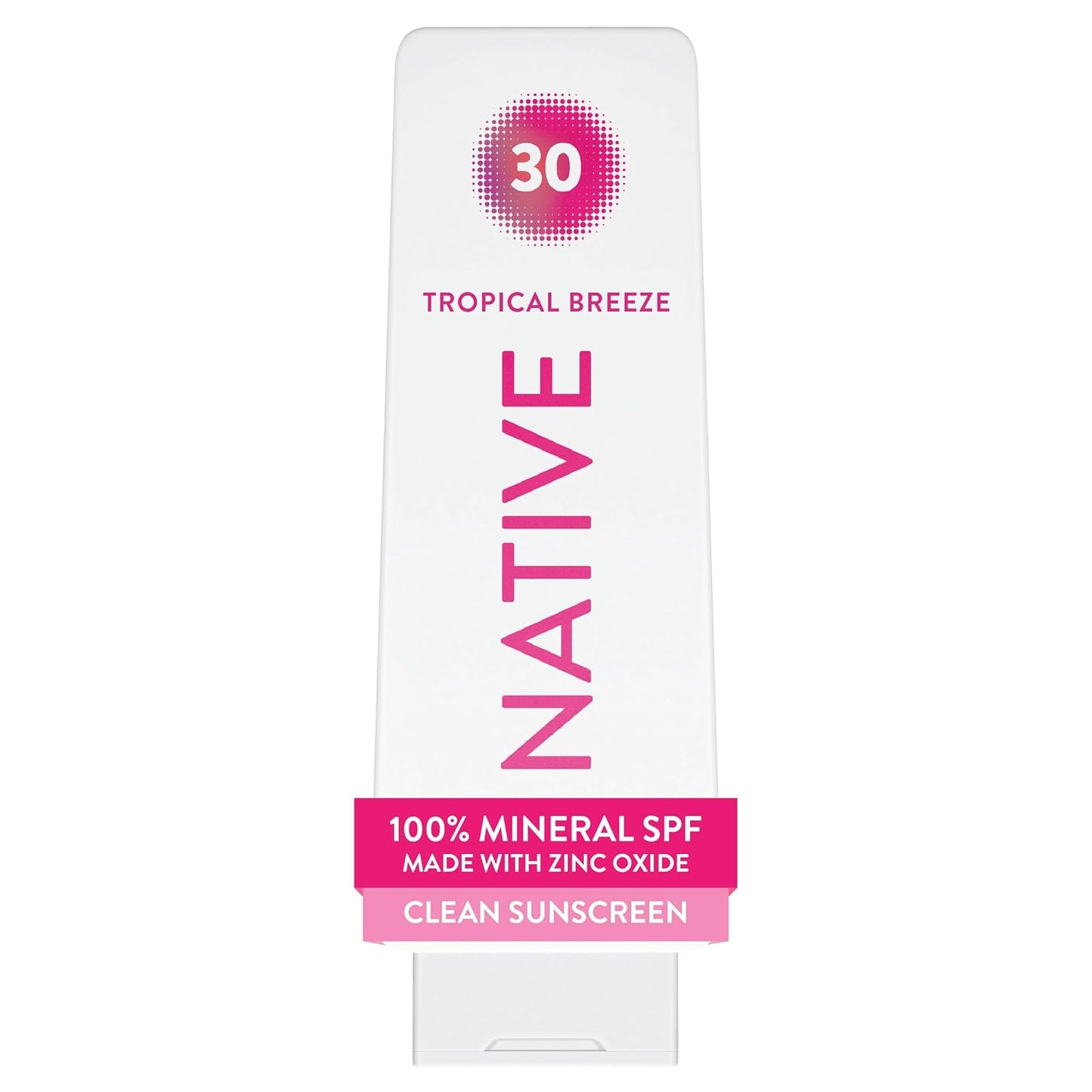 Native Mineral Sunscreen Lotion SPF 30 - Unscented, 100% Mineral Zinc Oxide, Vegan, Hawaii Compliant | 7 oz