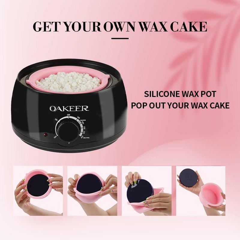 Oakeer 2024 Update Waxing Kit for Fine Hair Removal with 6 Pro Ice Cream Wax Bags for Women's Arms, Facial, Eyebrow, Lips, Bikini Area