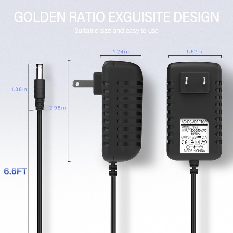Cordro Replacement Charger for PRETTYCARE Cordless Vacuum Cleaner W100 W200 W300 W400 P1 P3 P4,AC/DC Vacuum Power Adapter Charging Cord 6.6 Ft