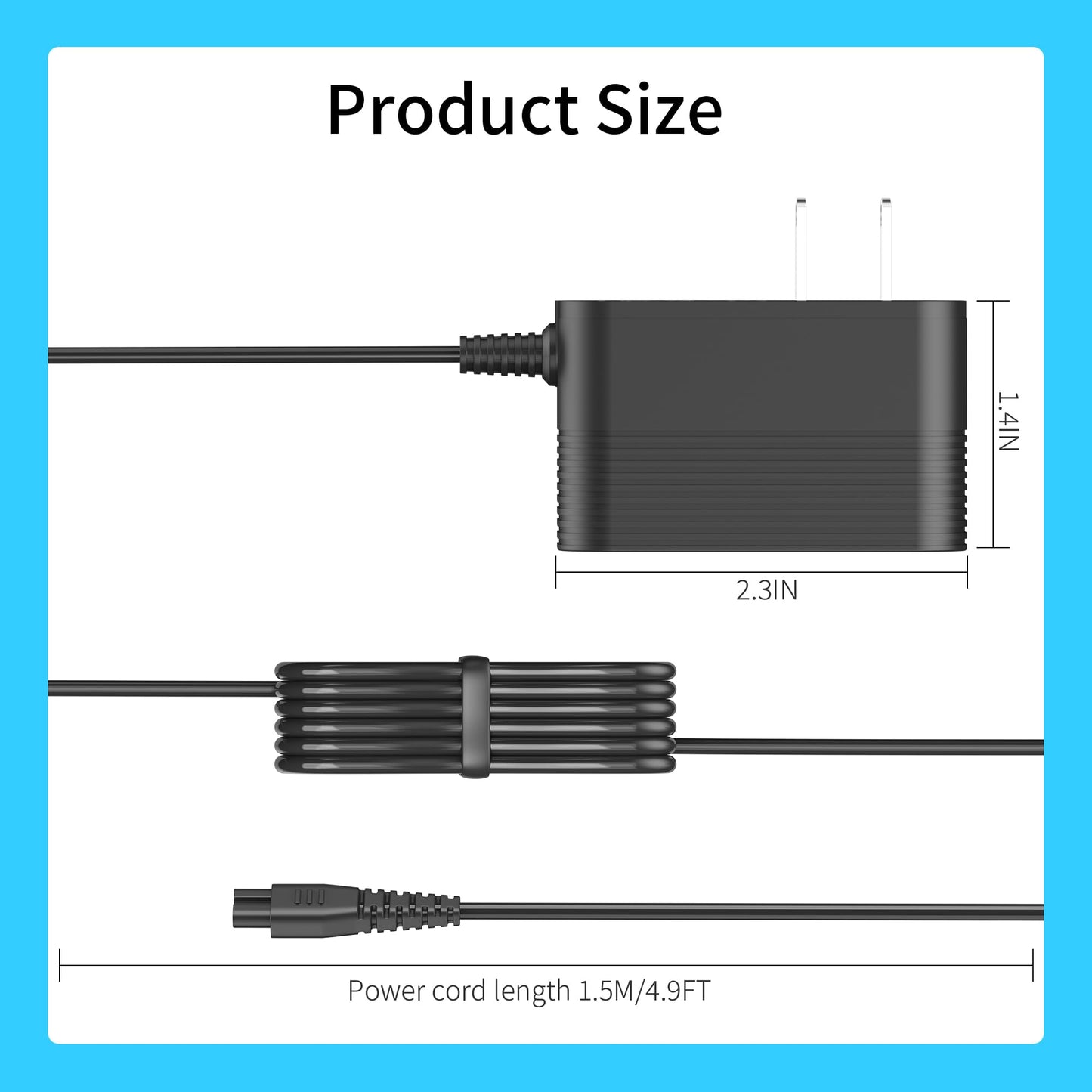 5V Charger for Remington Shaver Compatible with Remington XR7000 XR7120 XR1770-1TV Razor and Wet/Dry Bald Head Shaver Adapter Power Cord