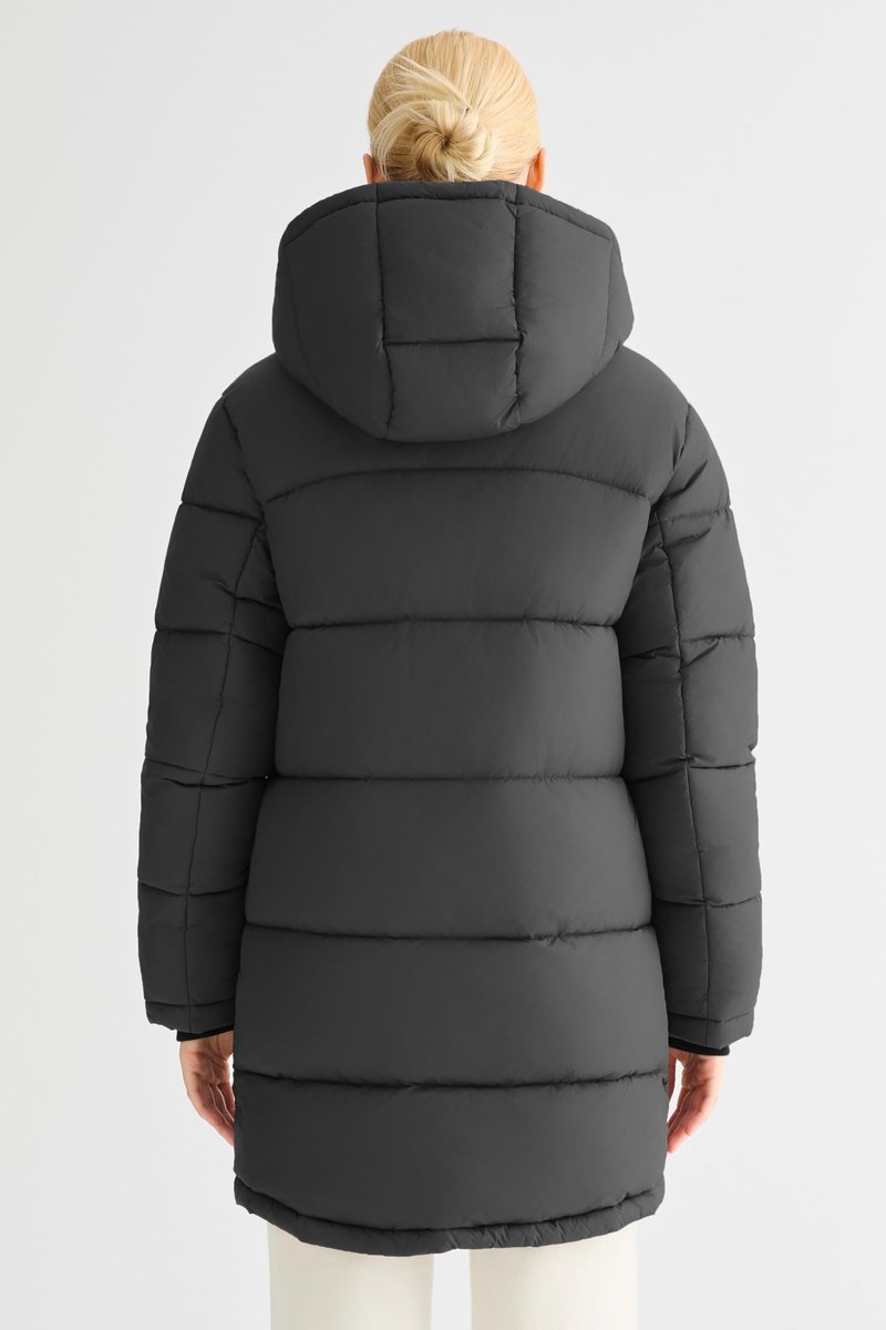 Orolay CHIIONE Winter Puffer Jacket Women's Mid-Length Relaxed Fit Warm Down Coat with Hood, Windproof Winter Parka