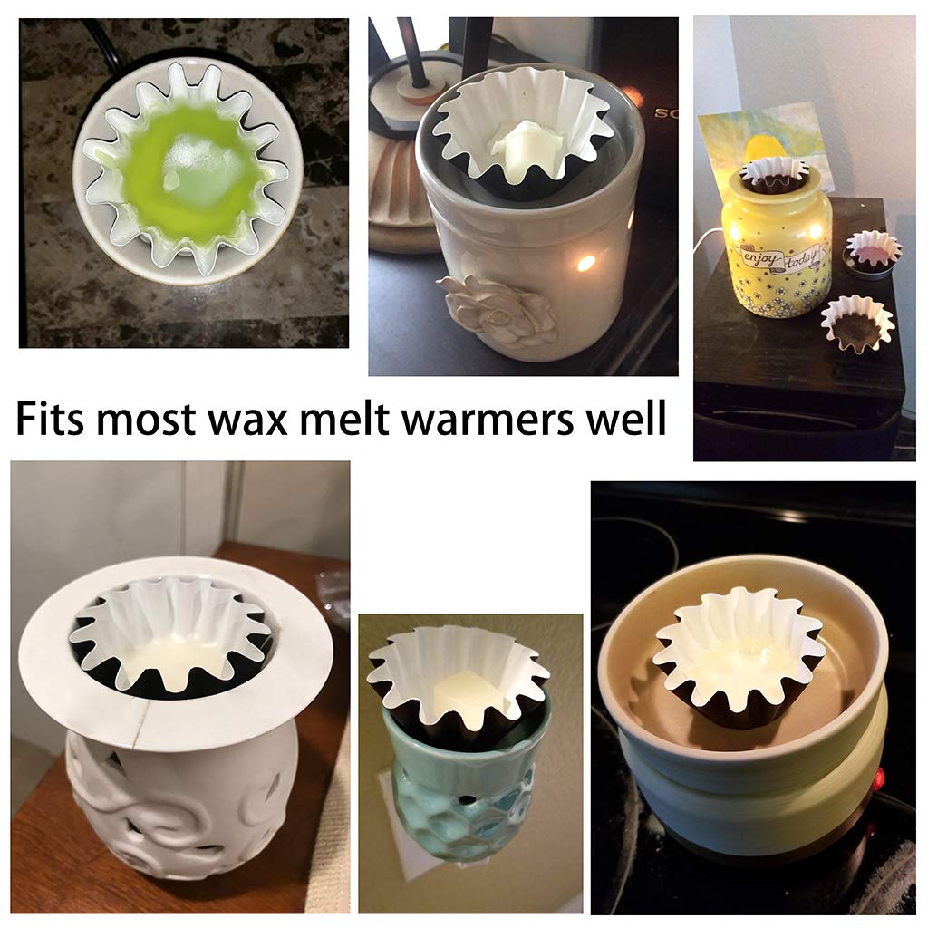 JUXYES Pack of 100 Reusable Wax Melt Warmer Liners Tray, Leakproof Wax Liners Tray for Electric Wax Warmers, Plug in Warmers, Candle Warmer, Wax Melter and Wax Burner