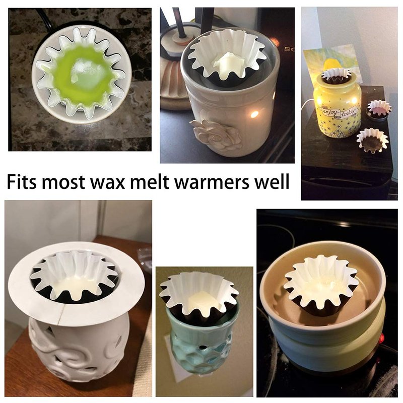 JUXYES Pack of 100 Reusable Wax Melt Warmer Liners Tray, Leakproof Wax Liners Tray for Electric Wax Warmers, Plug in Warmers, Candle Warmer, Wax Melter and Wax Burner