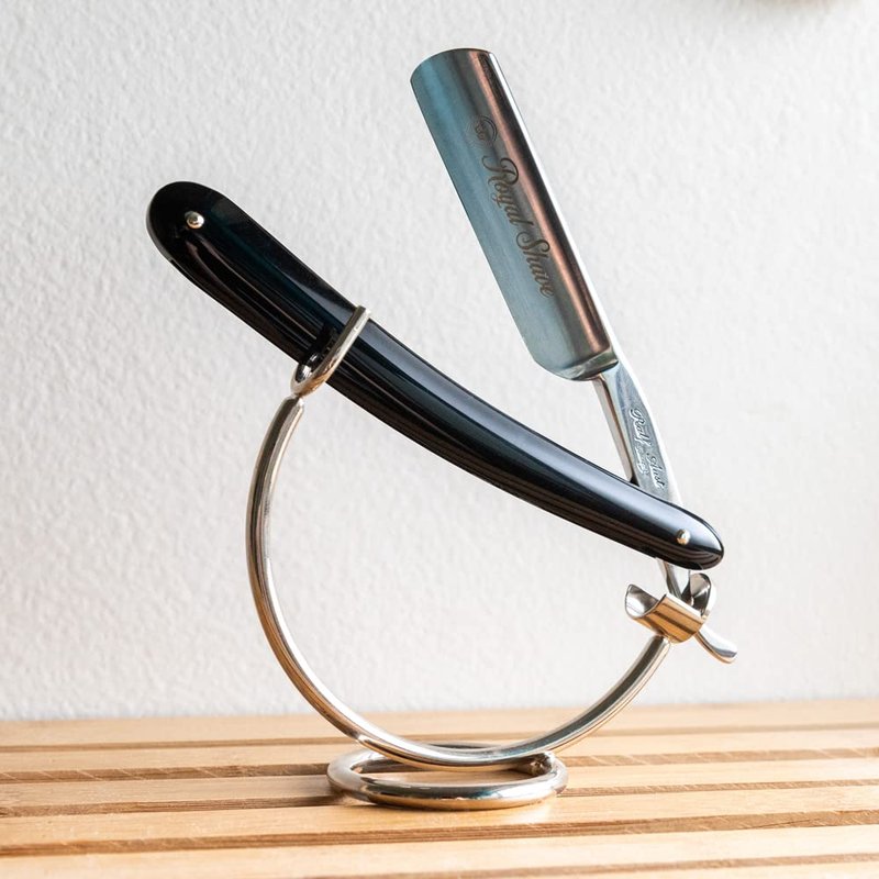 5/8” Straight Razor Full Hollow Round Point Special Carbon Steel, Shave Ready Handmade Classic Wet Shaving Straight Razor (MADE IN GERMANY) Black Handle