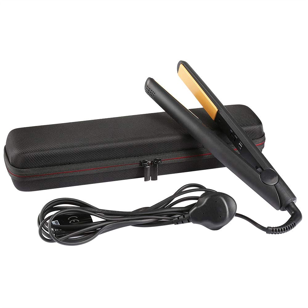 Faylapa Hard Carry Travel Case for Hair Straightener Iron,Hair Straightener EVA Case for Vacation (Accessories Not Include,Black)