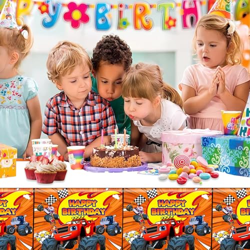 2-Pack Blaze and the Monster Cartoon Tablecloths for Parties
