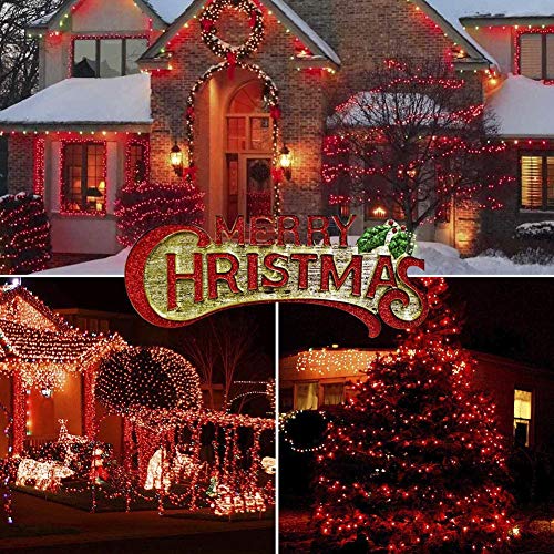 Hopolon 33FT 100 LED Red String Lights - Waterproof Fairy Lights for Indoor & Outdoor Decor