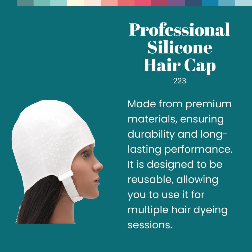 Silicone Highlight Hair Cap - Reusable Professional Cap for Hair Dyeing | Model 233 CA 1 UND