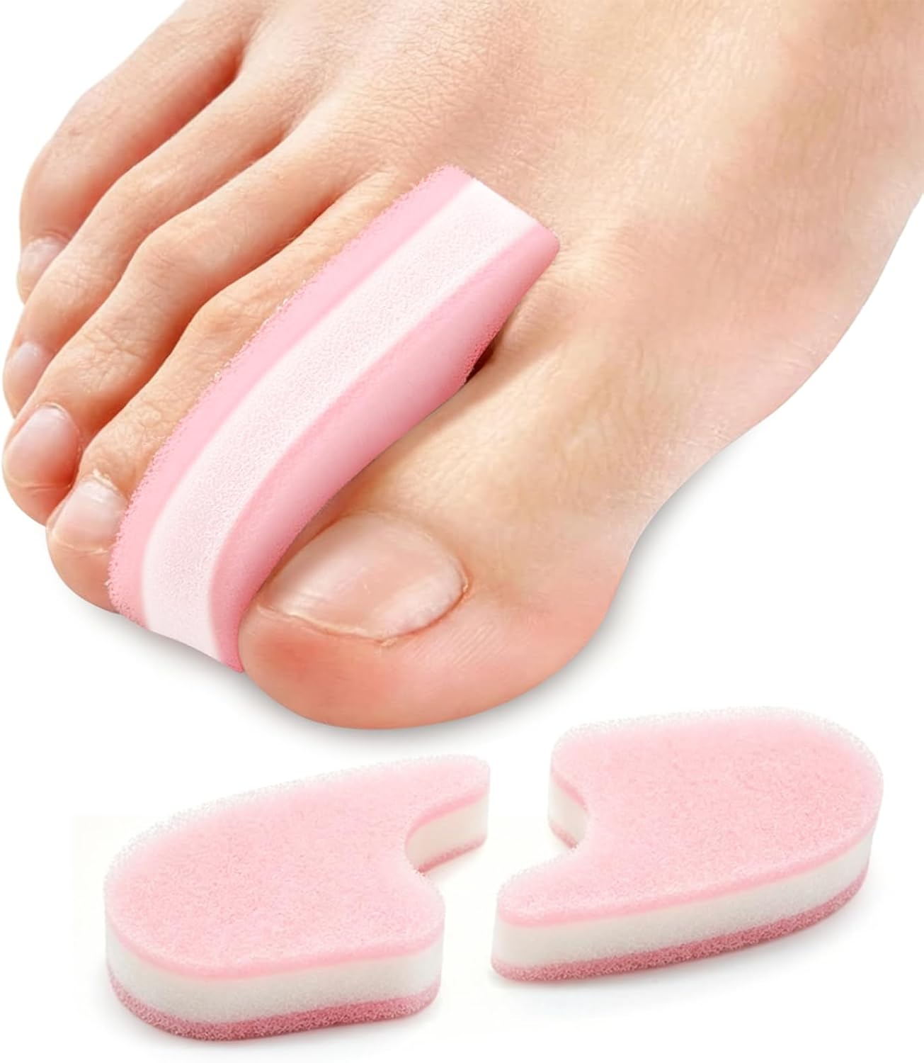 Foam Toe Separators - 10 Pack Breathable Toe Spacers for Pain Relief | Overlapping Toes Corrector - Blue