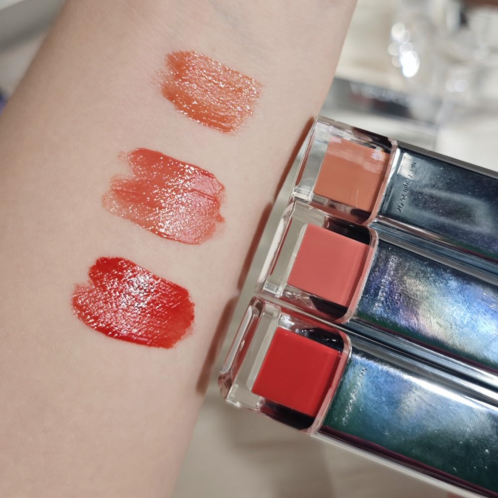 Long-Lasting Waterproof Lip Stain - Hydrating Oil Tint for Soft, Plump Lips | Glossy Finish (03 Cherry Juicy)