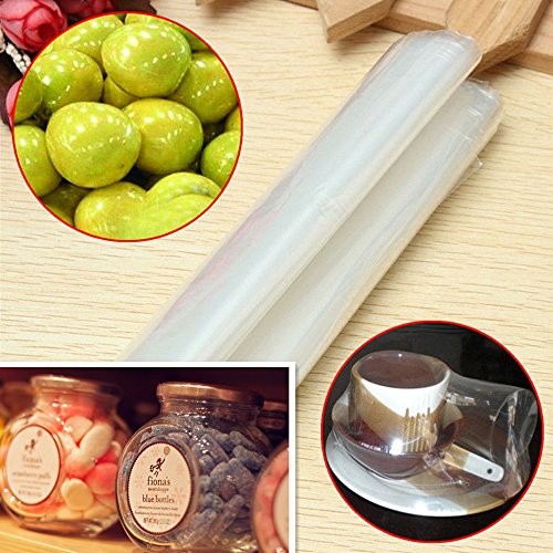 Senover 300pcs 6x6 Inch Clear PVC Shrink Wrap Bags for Soaps, Bath Bombs & Crafts