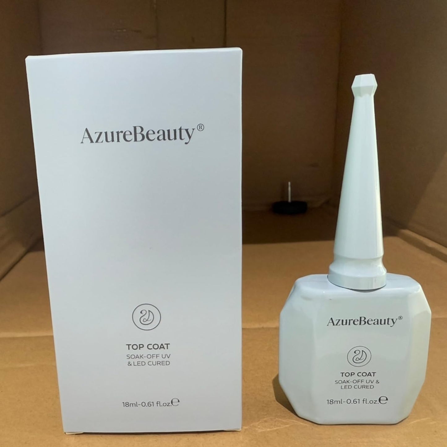 AZUREBEAUTY 18ml Gel Top Coat No Wipe High Gloss Gel Nail Polish Clear Top Coat Long Lasting Shine Finish Soak Off UV LED Nail Lamp for Manicure