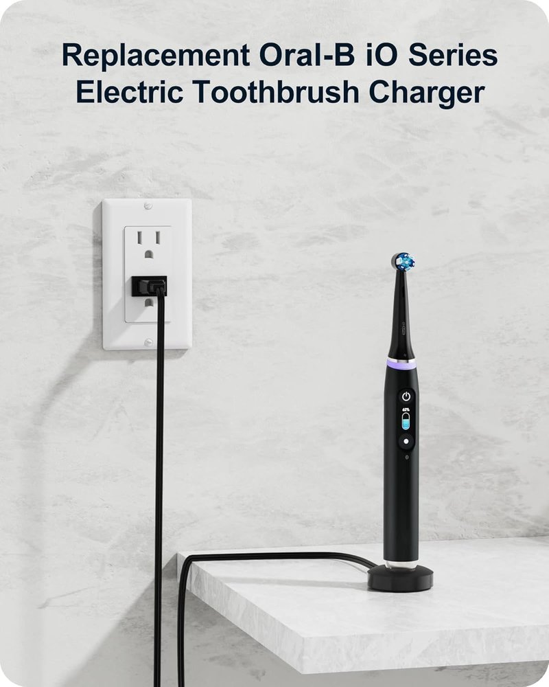 WUKUR Magnetic Charger Replacement for Oral-B iO Series 7/8/9/10 Electric Toothbrush, Magnetic Charging Base Compatible with Oral-B Electric Toothbrush iO Series (Black)