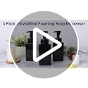 Cositina 3-Pack 15oz Foaming Soap Dispenser - Refillable Plastic Pump Bottle