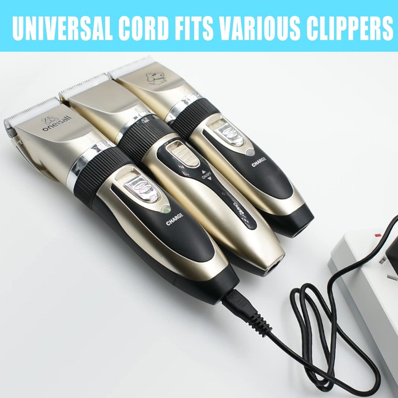 BOEEA Universal Hair Clipper Charger Cord, Replacement Charger Cable Compatible with Various Dog Clippers,Fit oneisall Dog Clippers,Fit SUPRENT Hair Clippers etc, 5V Power Adapter Charging Line