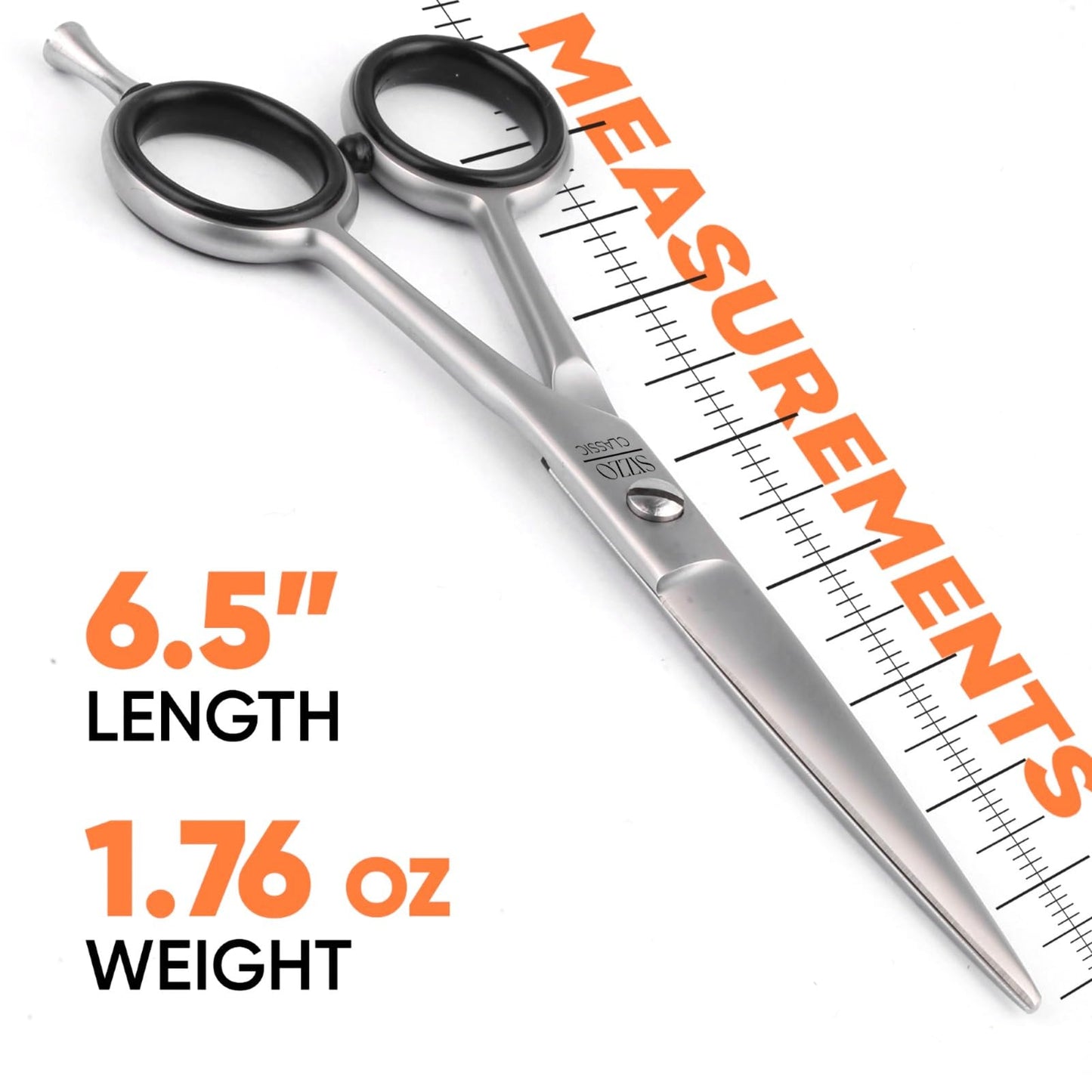 Hair Cutting Scissors 6.5" Hair Scissors, Ideal for Professional Barbers, Men, Women, and Hair Stylists, tijeras de peluqueria by SIZZO | G-MAT DULL