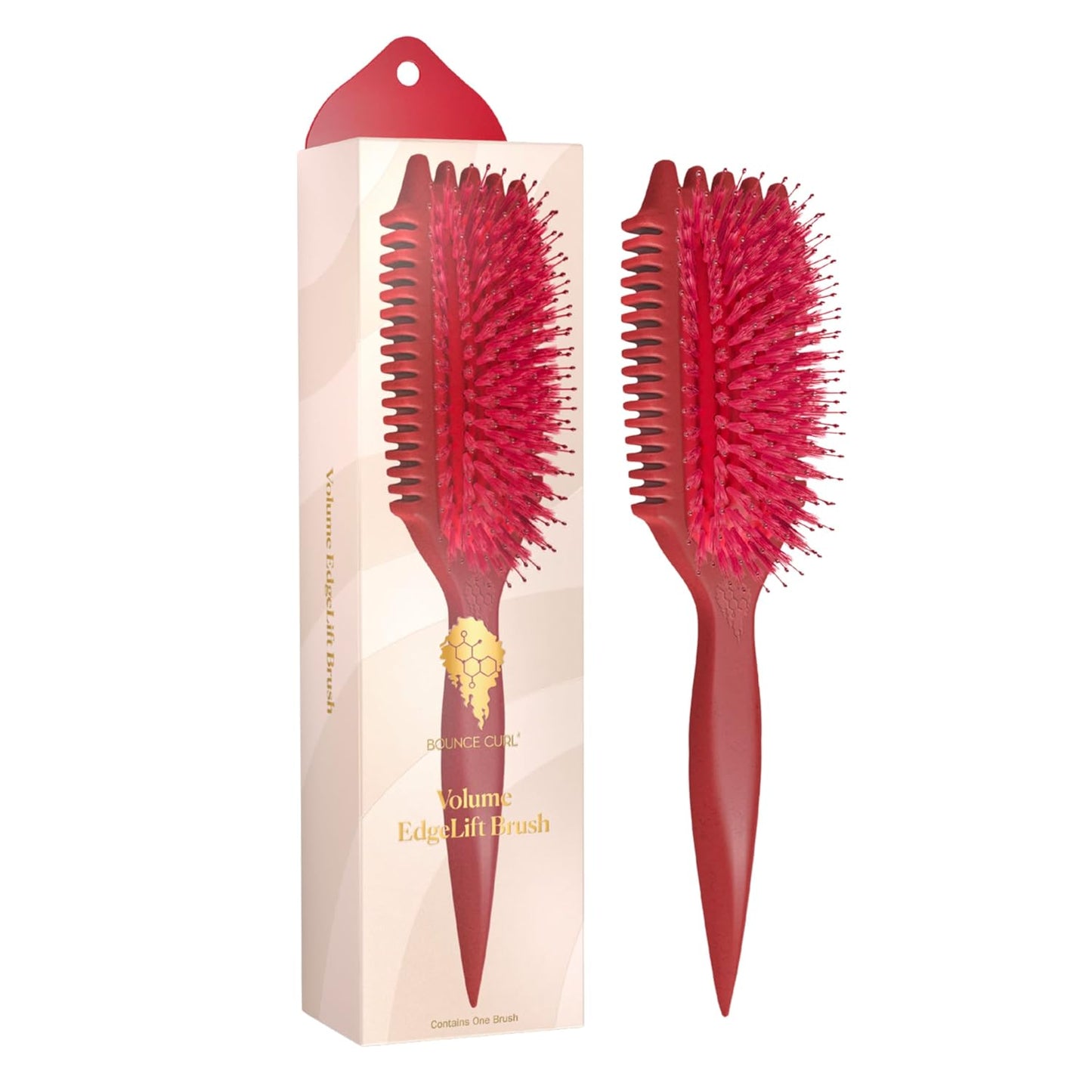 Curly Hair Volume Brush - Bounce Curl EdgeLift for Root Lift & Definition | Purple