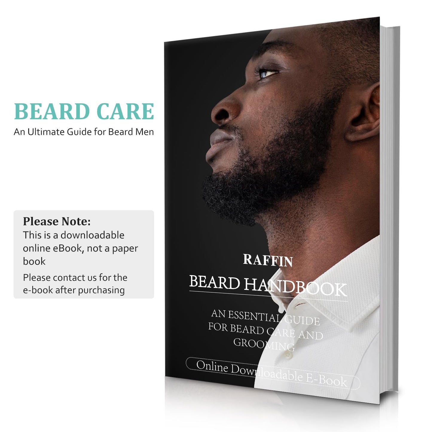 RAFFIN Beard Growth Kit, Beard Growth Oil (2Oz) w/3 X Thickening Biotin & Castor Oil for Spot/Patchy Beard, Achieve Fuller, Thicker, Healthier Beard, Birthday Gifts for Men Him Boyfriend Husband Dad