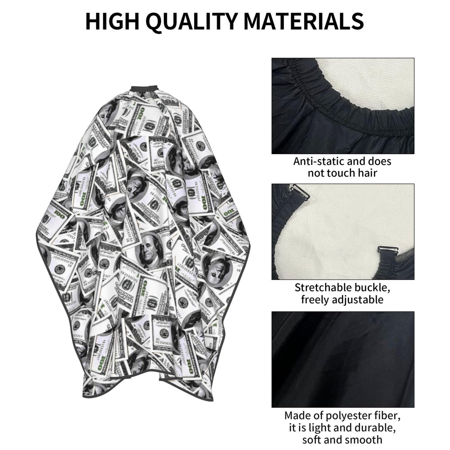 Bill Dollars Vintage Hair Cutting Barber Cape Hair Salon and Dyeing Styling Cloth for Women/Men