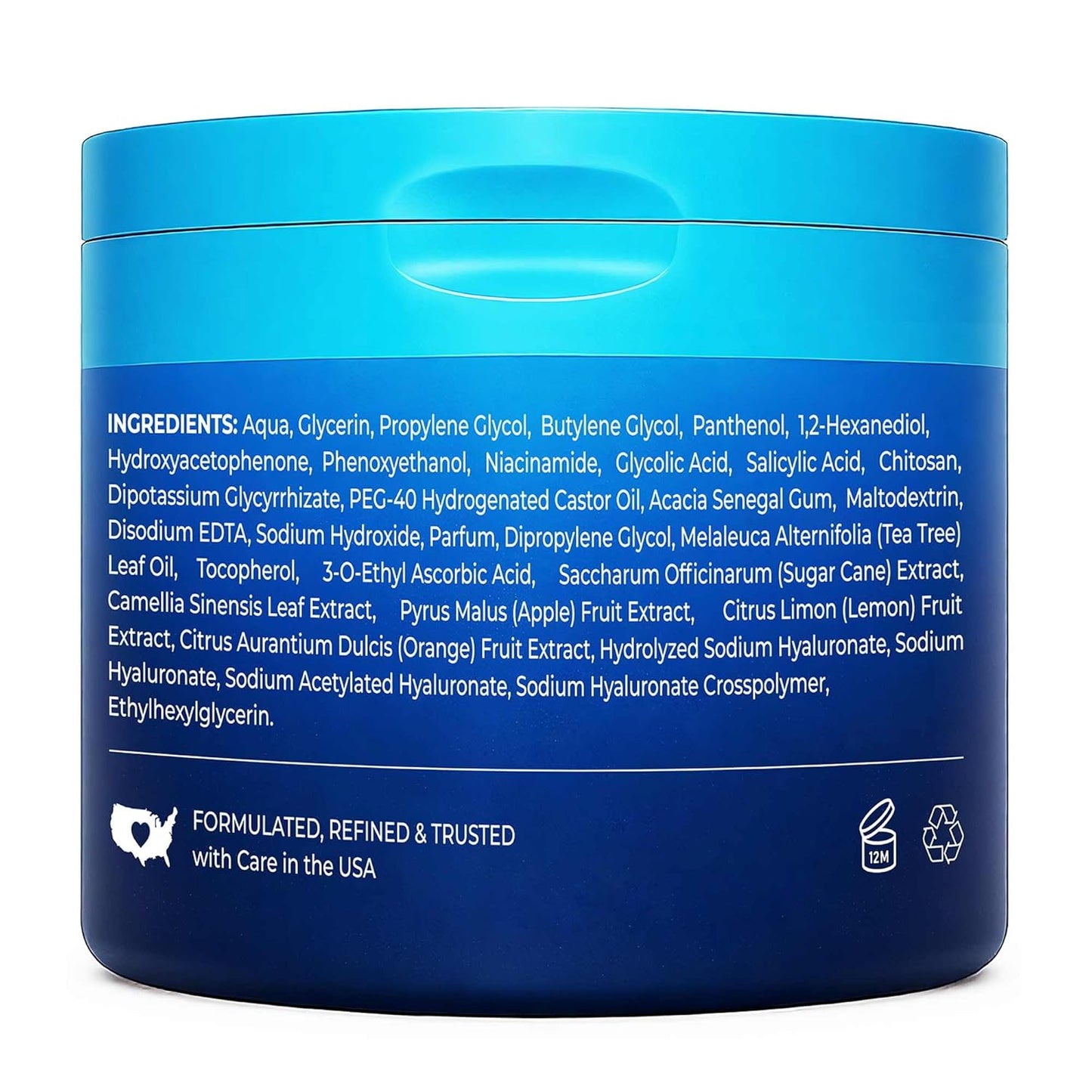 Glycolic Acid Exfoliating Pads - Dual-Textured Toner for Pore Care & Skin Radiance | 50 Pads with Niacinamide & Salicylic Acid