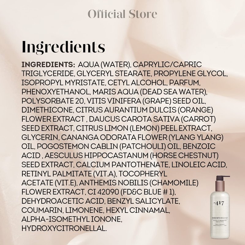 -417 Dead Sea Cosmetics Aromatic Refreshing Body Lotion - Daily Moisturizing Lotion to Nourish Dry Skin 11.83 oz
