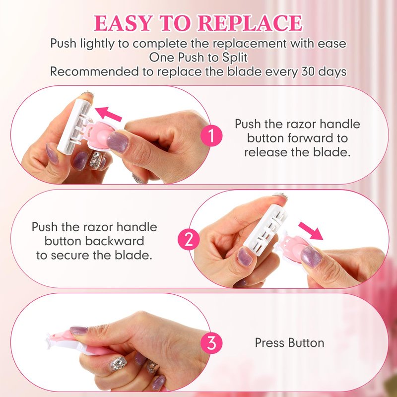 Lasnten 66 Pcs Razors for Women Bulk Sensitive Skin Razor Women's Disposable Shavers Include 3 Non-slip Handles and 63 Blade Refills