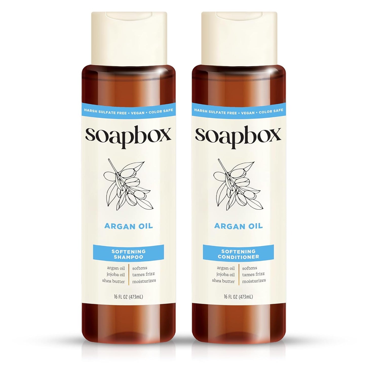 Keratin & Raspberry Seed Oil Shampoo & Conditioner Set - Shiny, Smooth Hair | 16 oz Each, Clean Ingredients