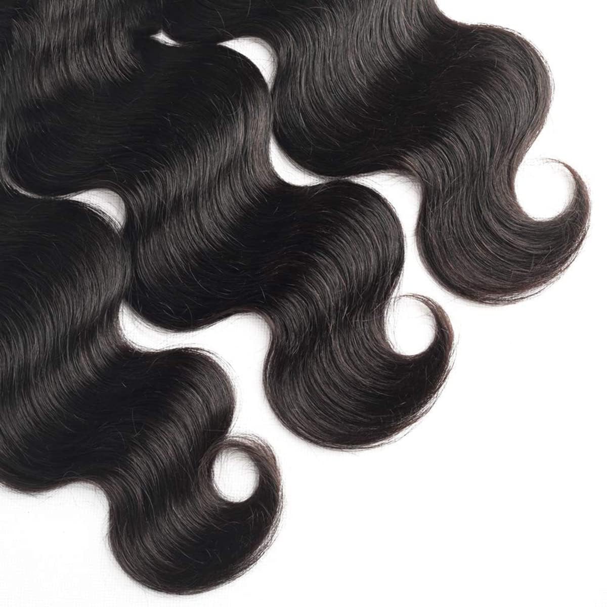 Color #1b Human Hair Bundle Natural Black Body Wave 3 Bundles 14 16 18 inch 150g Real Natural Black Body Wave Human Hair Extensions 1B Color