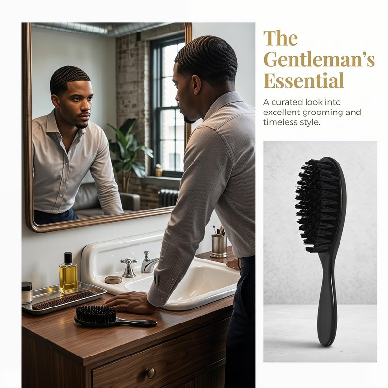 Beavorty Barber Kit 8pcs Men Beard Brush Hair Cutting Tool Soft Bristle Brush Neck Duster for Beard Maintenance Grooming