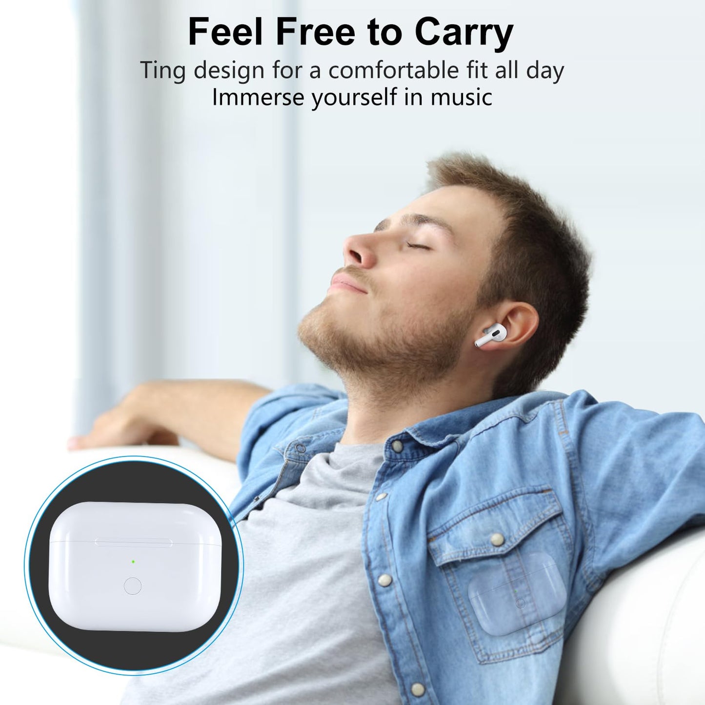 Wireless Charging Case Replacement Compatible with AirPod Pro 1st & 2nd Generation, Air Pod Pro 1 2 Charger Case,USB-C Charging Port