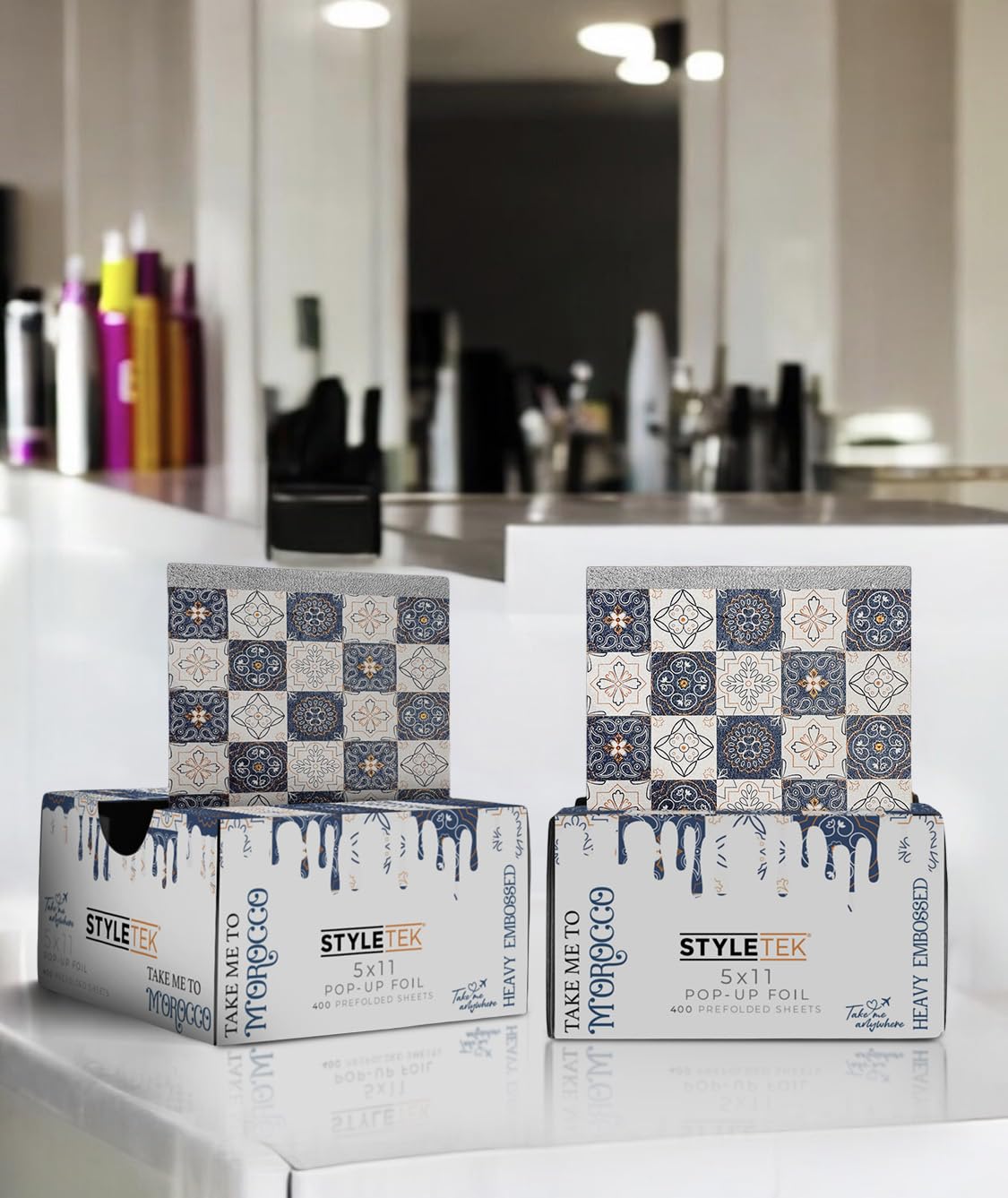 5x11 Pop Up Foil, MOROCCO EDITION, 400 Sheets Per Box, Heavy Emboss, Luxury Salon Foil