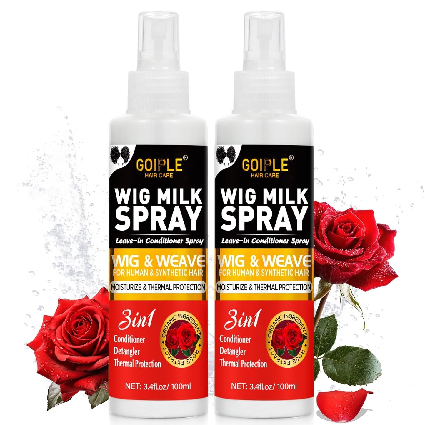 Wig Milk Spray for Synthetic Hair | Leave-In Conditioner & Detangler, 3.4 fl oz - Hydrates & Moisturizes Wigs