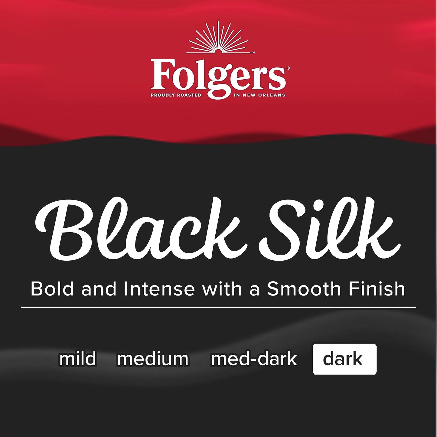 Folgers Black Silk, Dark Roast Coffee, Keurig K-Cup Pods, 48-Count Boxes (Pack of 4)