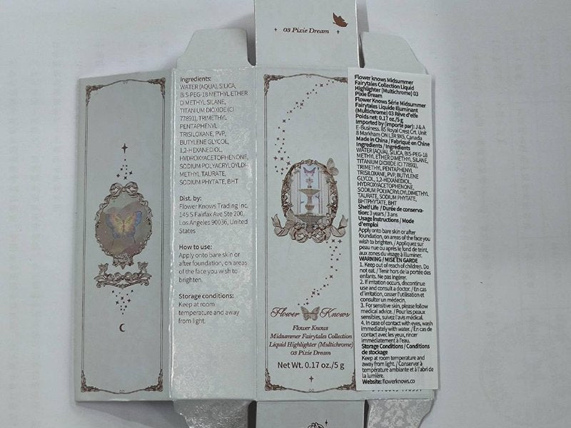 Midsummer Fairytales Liquid Highlighter & Eyeshadow - Multichrome Pearlescent Illuminator for All Skin Tones | 03 Pixie Dream