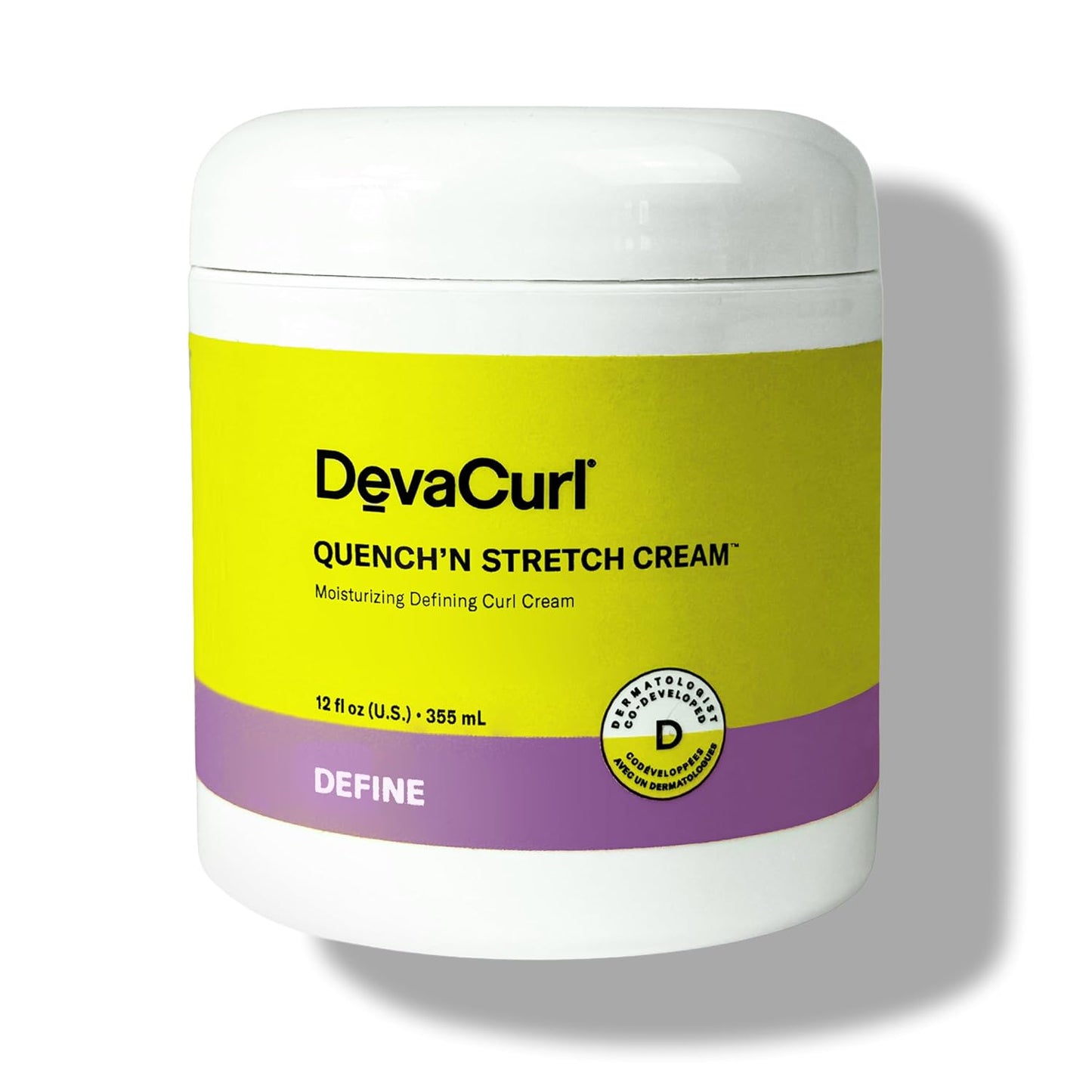 DevaCurl Quench'n Stretch Cream - Moisturizing Curl Defining Cream | Non-Crunchy, Non-Stiff Formula