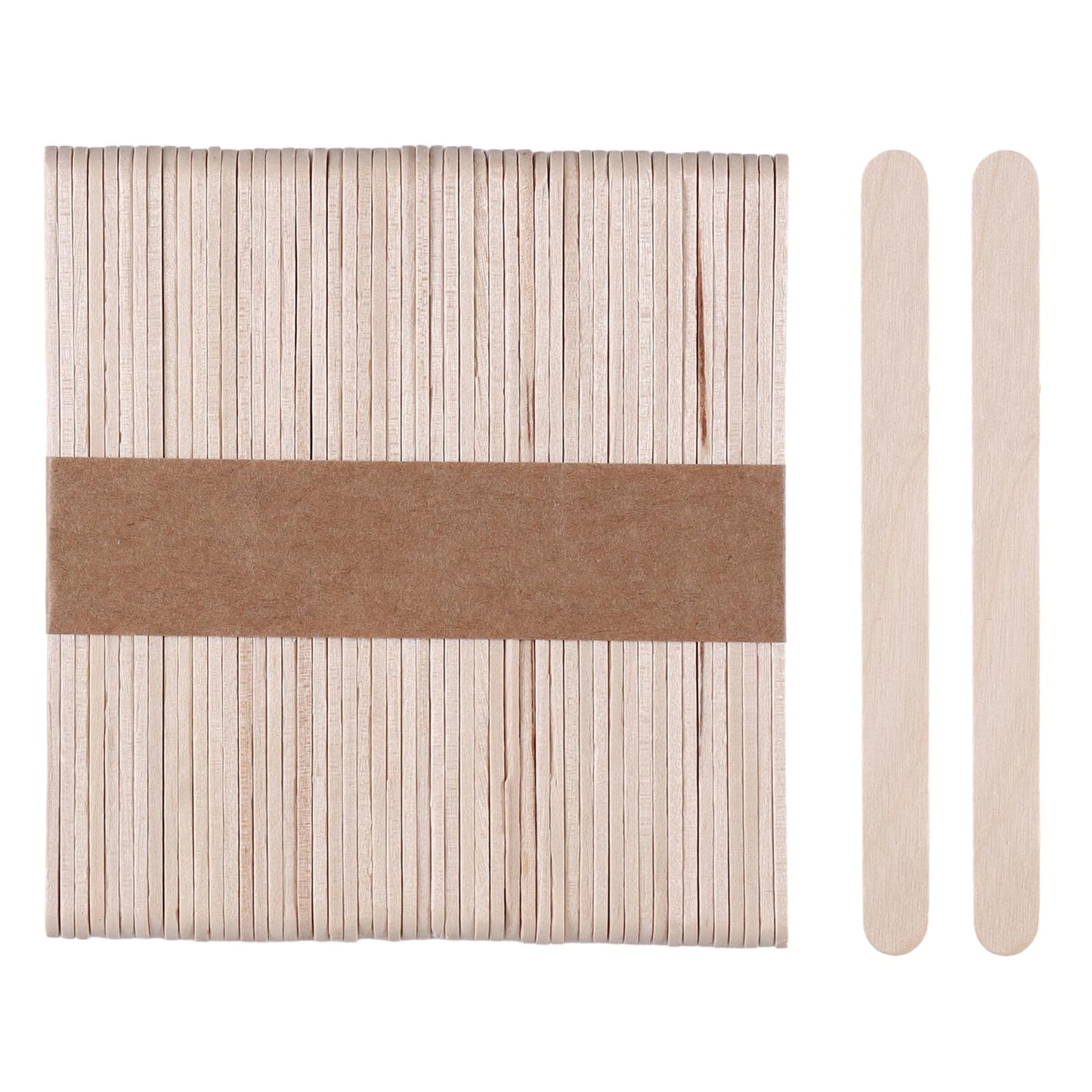 200/500/1000pcs 4.5 Inch Wooden Craft Sticks, Hair Removal Wax Sticks for Eyebrow and Body, Wax Wiping Tools,Natural Wood Popsicle Ice Cream Sticks,Art Projects DIY Wood Crafts