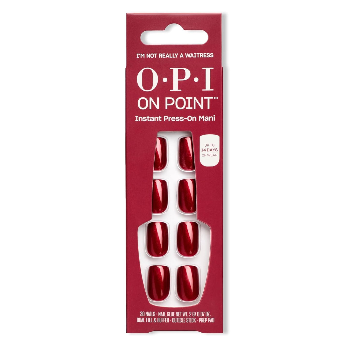 OPI On Point Press On Nails - Short Round & Squoval Nail Art | 30 Count, Long Lasting & Reusable