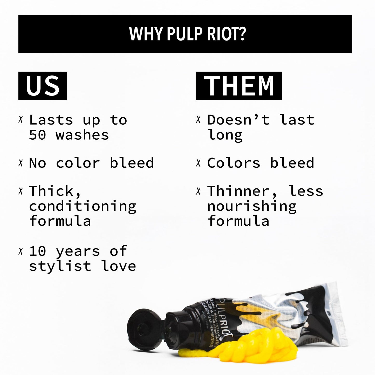 Pulp Riot Semi Permanent Hair Color Fickle – Ultra-Light Gold with Hints of Pink, Long-Lasting Vibrancy, Anti-Overworking Formula, Vegan, Conditioner-Based, 4oz Tube