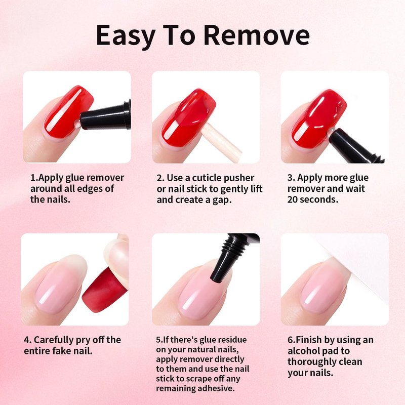 Quick Dry Nail Glue Gel - Super Strong, Long Lasting Formula | 10g with 10ml Remover