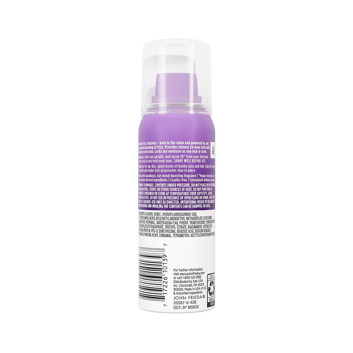 John Frieda Frizz Ease Hairspray - Moisture Barrier, Blocks Frizz & Heat Protection | 2 Oz, Pack of 12
