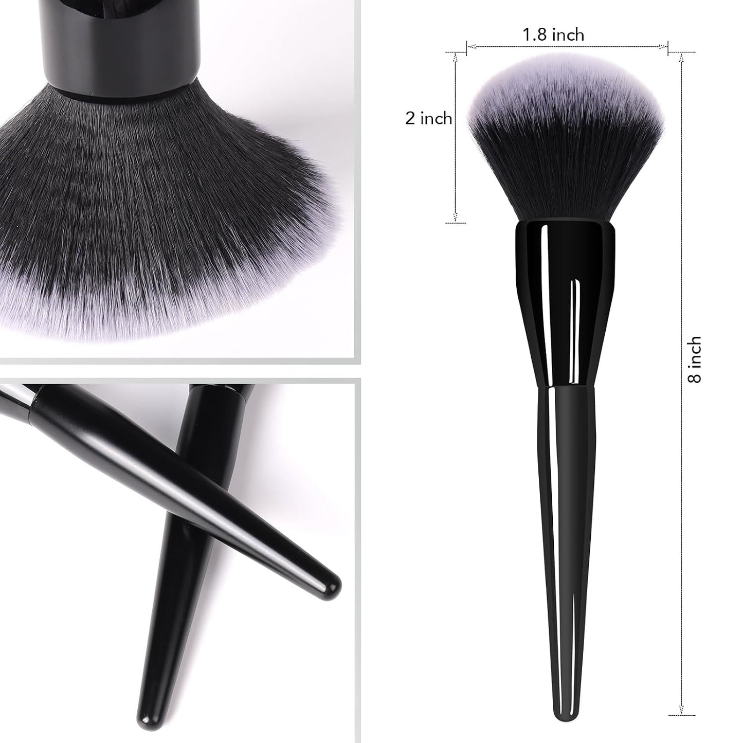 Large Powder Brush - Professional Makeup Tool for Flawless Blending | Vegan Cruelty-Free Bristles