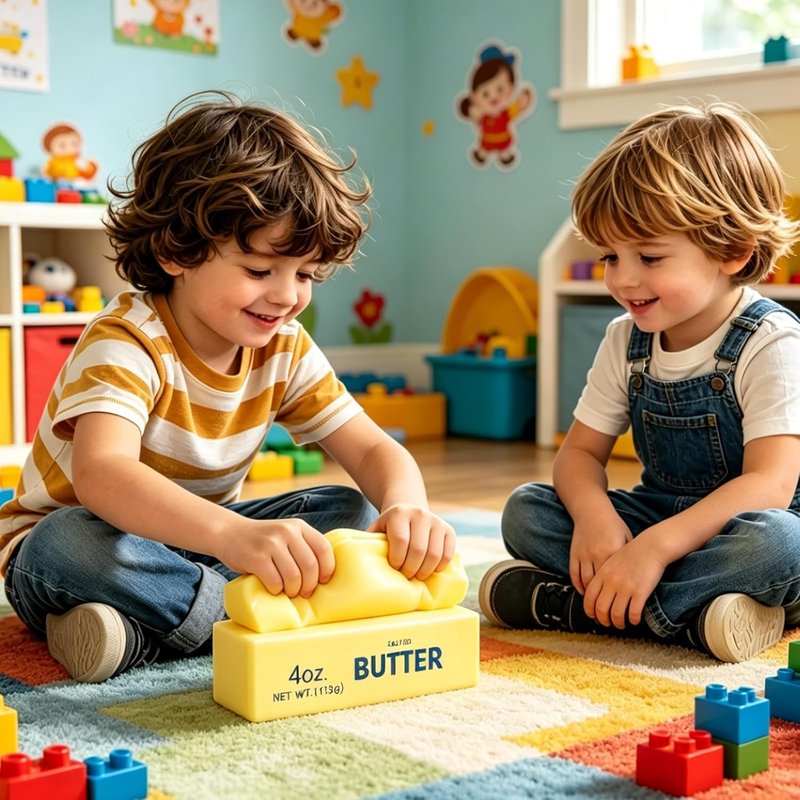 Butter Squishy Squeeze Toy - Realistic Soft Butter Stick for Stress Relief | 2-Pack